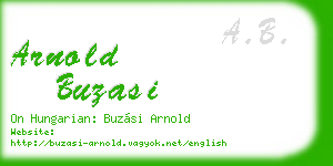 arnold buzasi business card