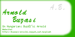arnold buzasi business card
